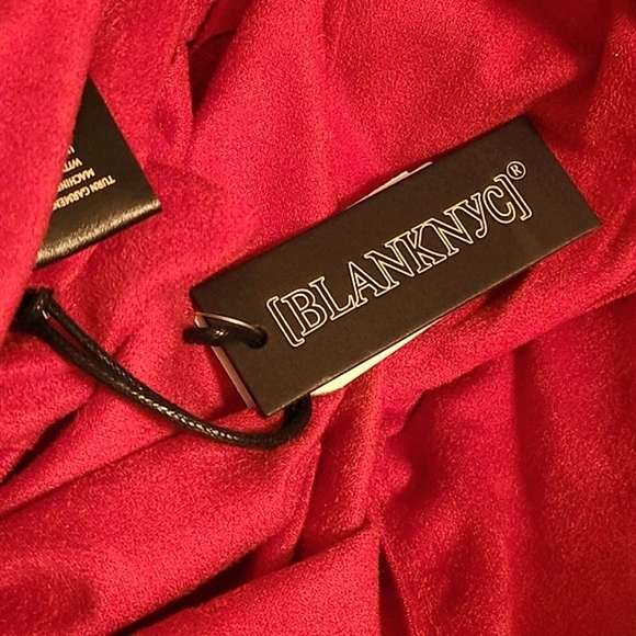 BLANK NYC faux suede long sleeve red jacket - Picture 5 of 7